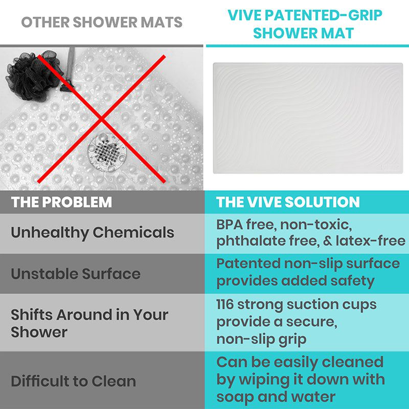 Non Slip Bathtub Mats Suction Cups Washable Bathroom Inside Shower Mat Anti  Mold