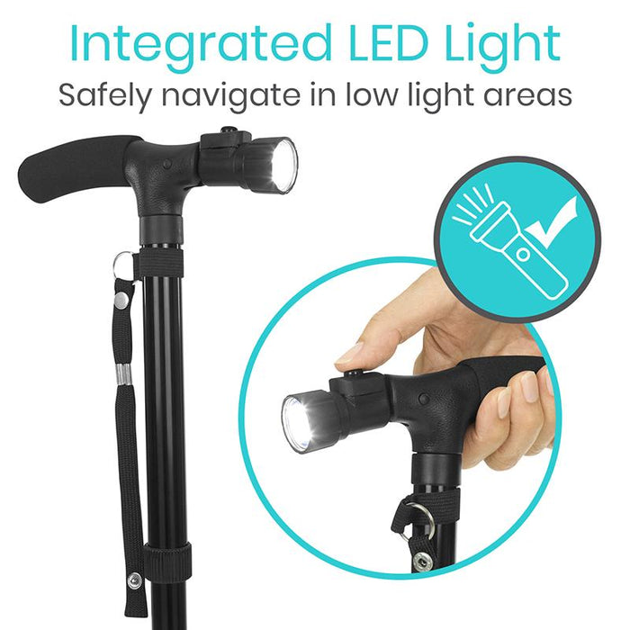 Integrated LED Light, safely navigate in low light areas