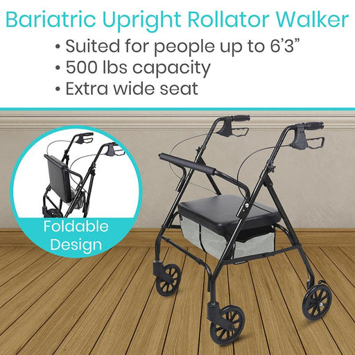 Bariatric Upright Rollator Walker