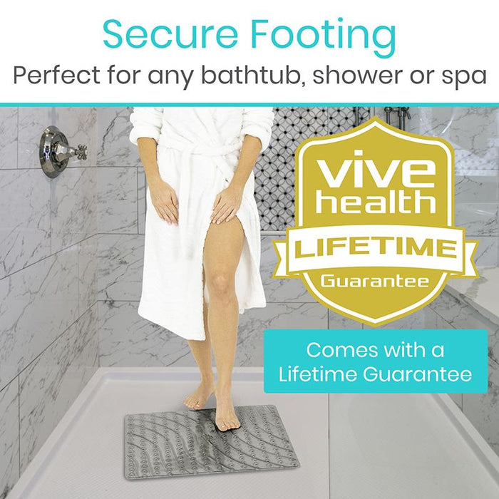 Secure Footing, perfect for any bathtub, shower or spa. Comes with a lifetime guarantee