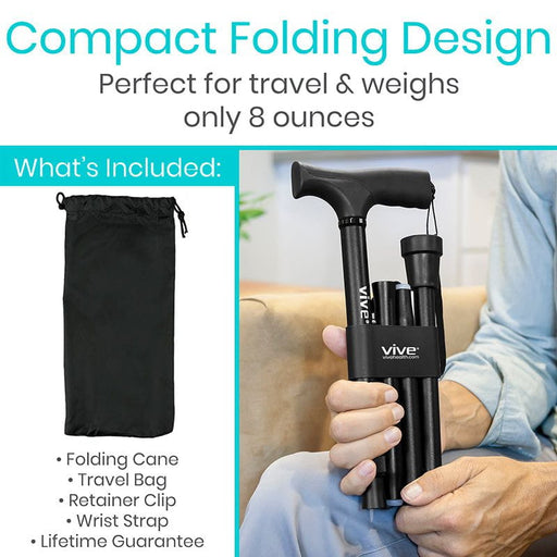 compact folding design perfect for travel; weights only 8 ounces