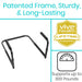 patented frame, sturdy, & long-lasting - supports up to 300 pounds + lifetime guarantee