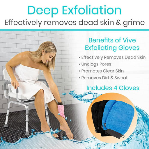 Exfoliation removes dead skin and grime