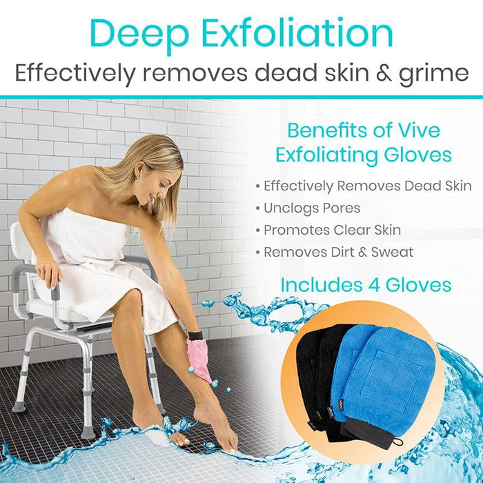 Exfoliation removes dead skin and grime