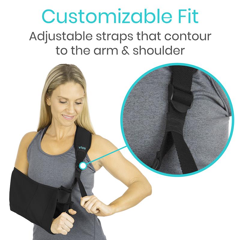  Arm Sling Belt, Shoulder Pad with Waist Strap