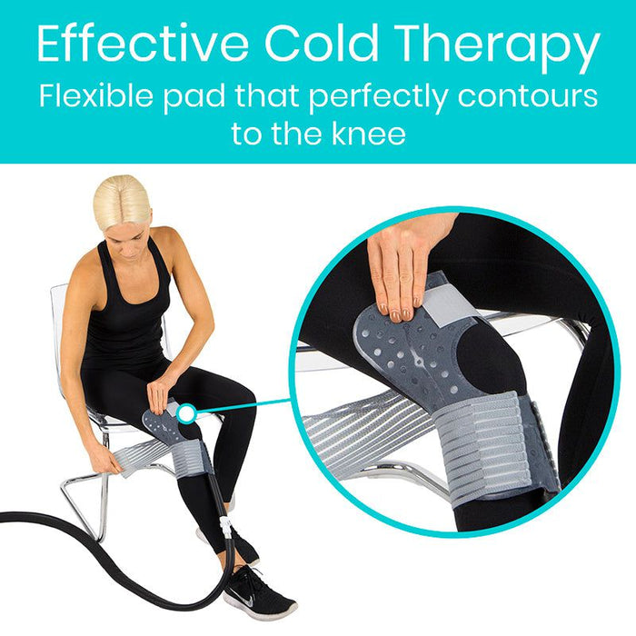 contours to knee for effective cold therapy