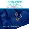 easy to inflate and deflate headrest travel pillow