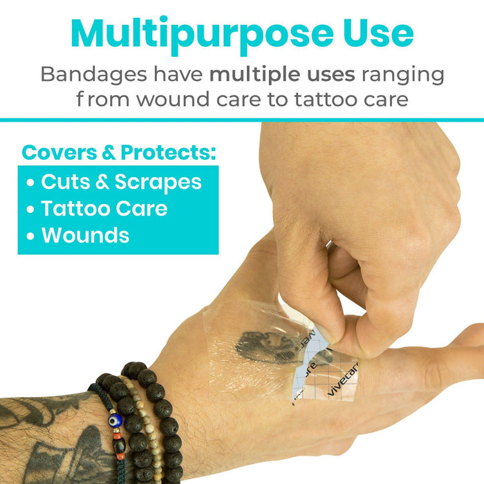 multipurpose adhesive bandage for cuts, scrapes, tattoos, and wounds