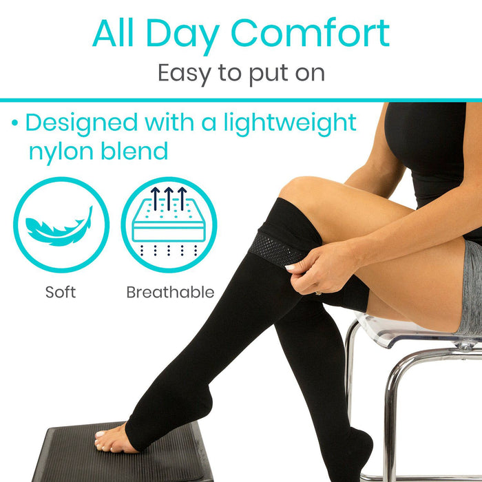 lightweight nylon blend compression stockings