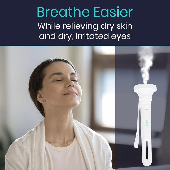 Breathe easier. While relieving dry skin and dry, irritated eyes.