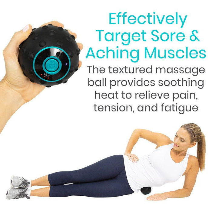 effectively target sore & aching muscles - textured ball provides soothing heat to relieve pain tension, and fatigue