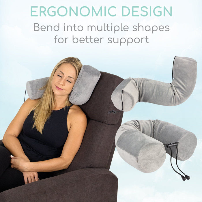 Ergonomic design. Bend into multiple shapes for better support.