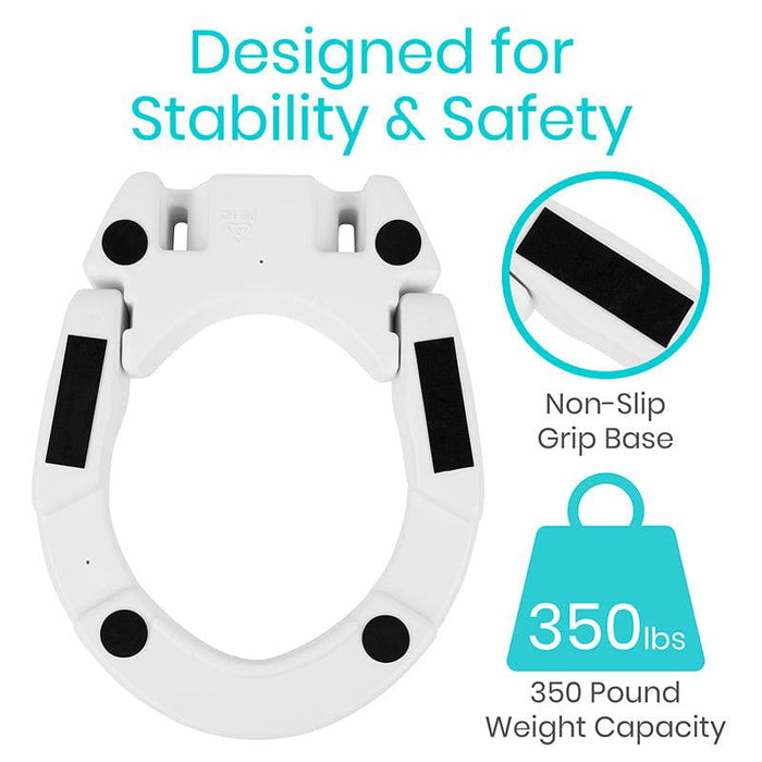 designed for stability & safety with non-slip grip base + 350lb weight capacity