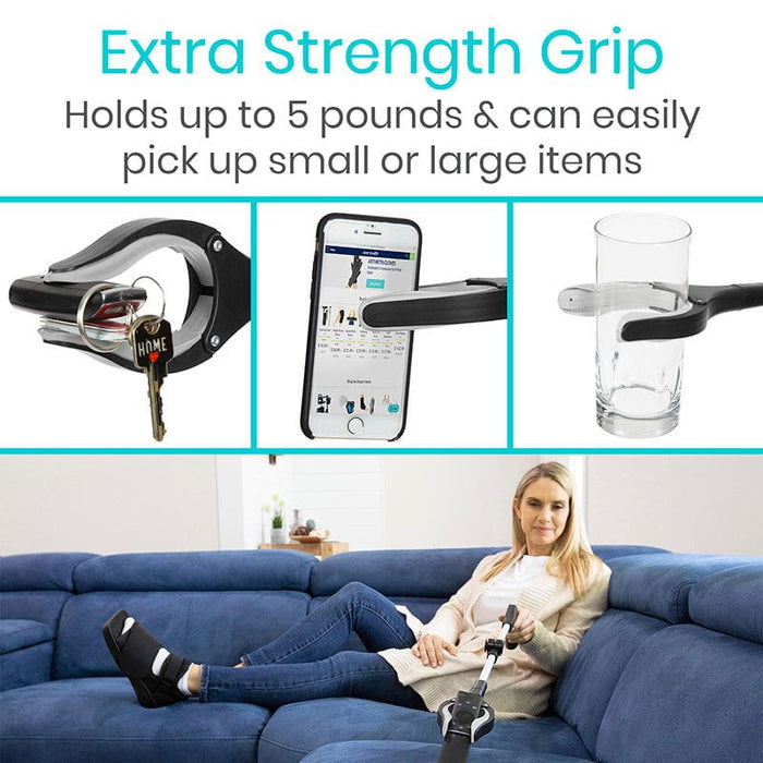 extra strength grip holds up to 5 lbs & can easily pick up small or large items