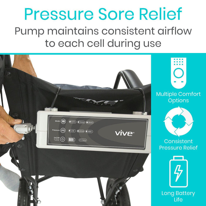 includes portable air pump for alternating seat cushion