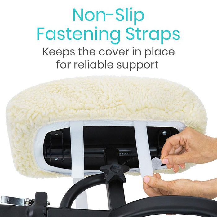 Non-slip fastening straps. Keeps the cover in place for reliable support