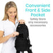 convenient front & side pocket - safely store any necessary accessories