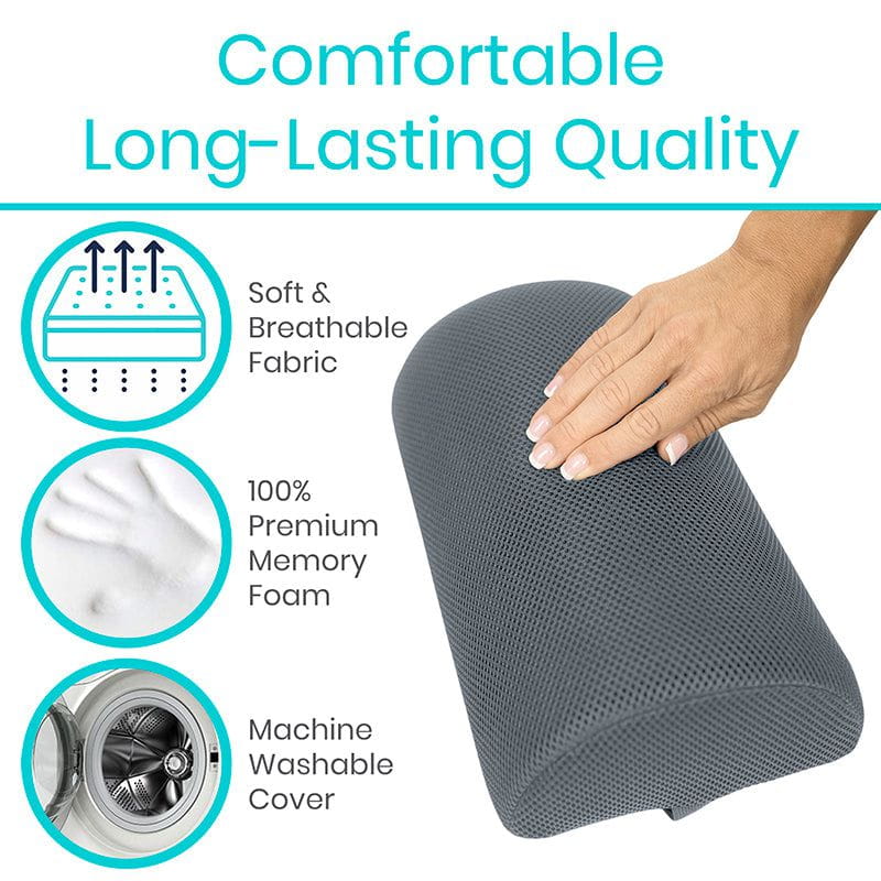Dr Pillow Half Moon Lumbar Cushion for Back Pain Relief 2 PACK