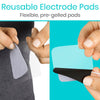 reusable electrode pads with flexible, pre-gelled backing
