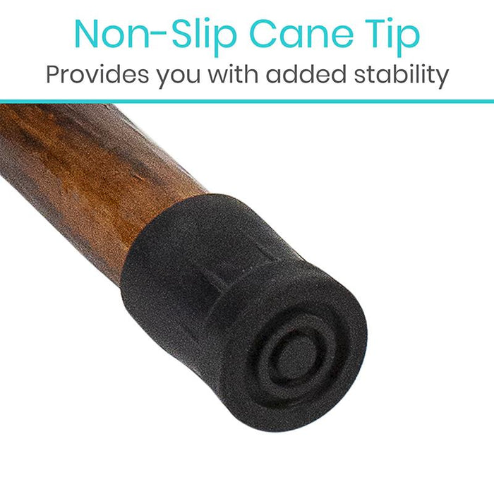 non-slip cane tip, provides you with added stability