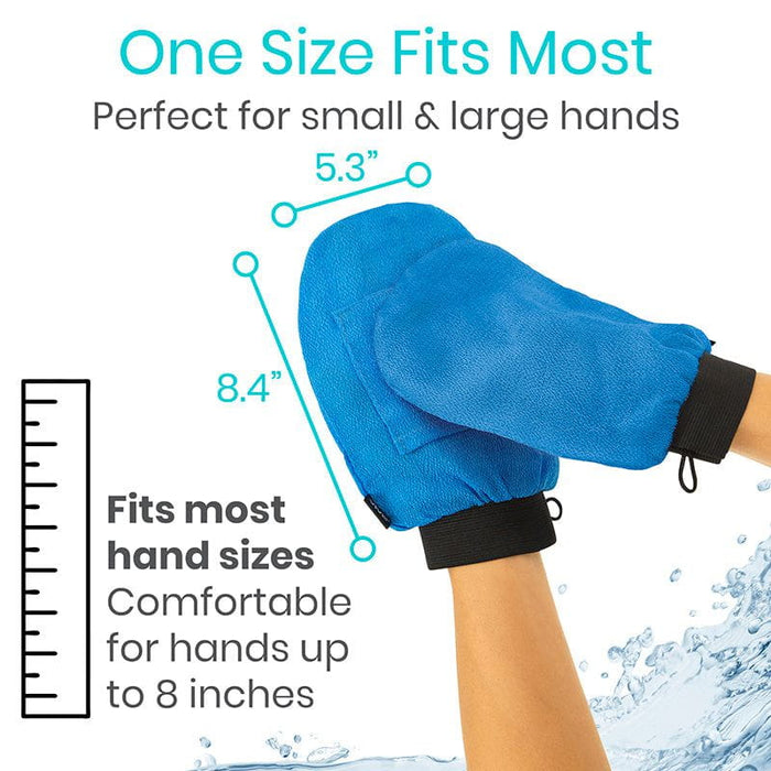 Exfoliating Gloves sizes