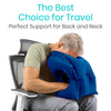 headrest travel pillow to support back and neck