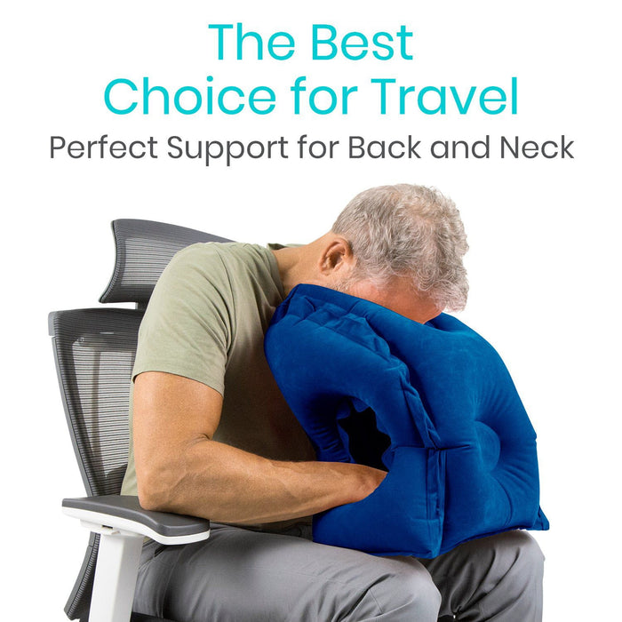 headrest travel pillow to support back and neck