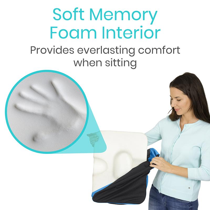 Everlasting Comfort Donut Pillow 2-in-1 Ergonomic Memory Foam Seat Cushion  & Hemorrhoid Pillow 
