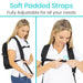 fully adjustable + soft padded straps