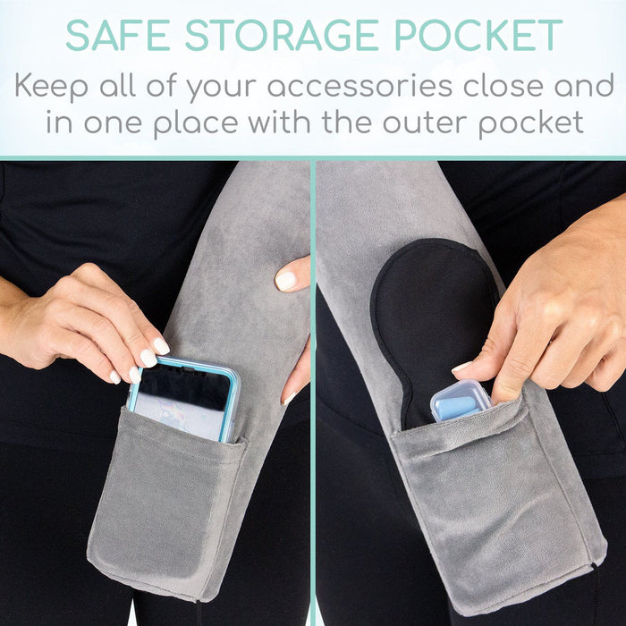 Safe storage pocket. Keep all of your accesories close and in one place with the outer pocket.