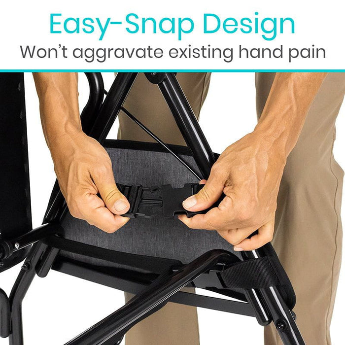 easy-snap design won't aggravate existing hand pain