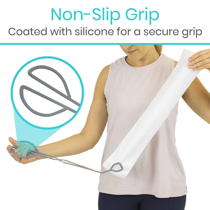 Non slip grip. Coated with silicone for a secure grip.