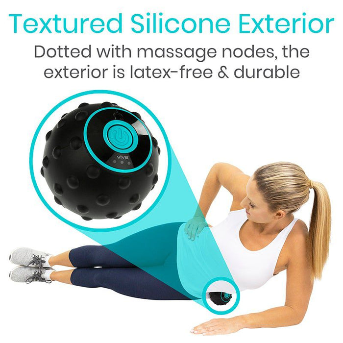 textured silicone exterior - dotted with massage nodes, the exterior is latex-free & durable