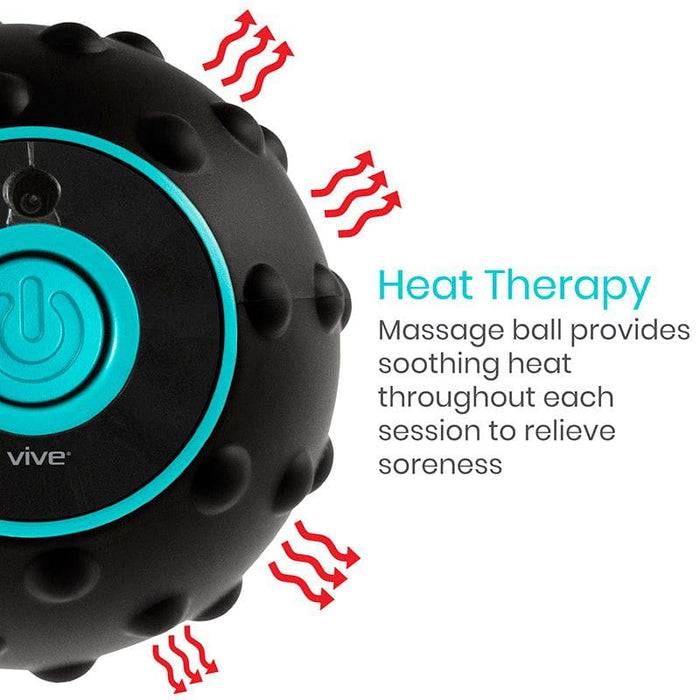 massage ball provides soothing heat throughout each session to relieve soreness