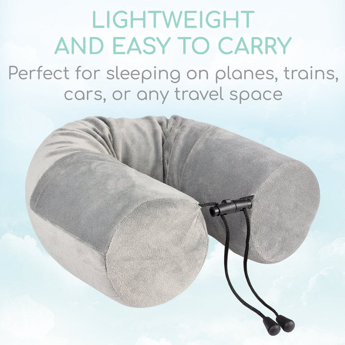 Lightweight and easy to carry. Perfect for sleeping on planes, trains, cars, or any travel space.