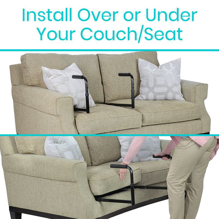 install over or under your couch/seat