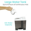 Large water tank. Up to 15 hours of continuous mist.