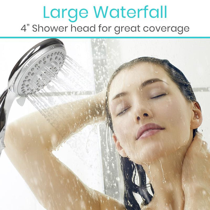 Large Waterfall 4” Shower head for great coverage