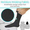 Moisture Wicking Fabric  Breathable design keeps feet cool and dry