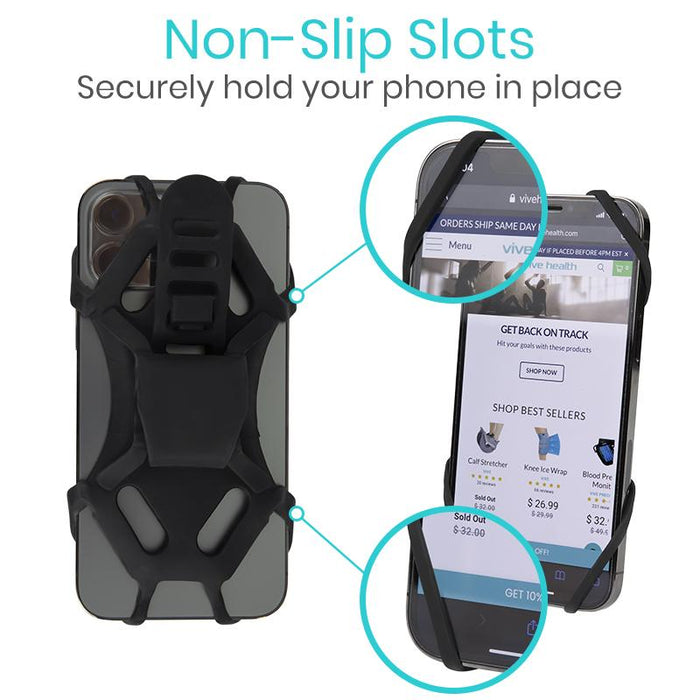 Non-Slip Slots, securely hold your phone in place