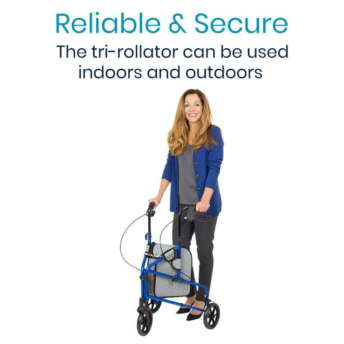 Safety Reliable Secure 3 wheel walker rollator