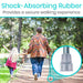 Secure walking shock absorbing rubber