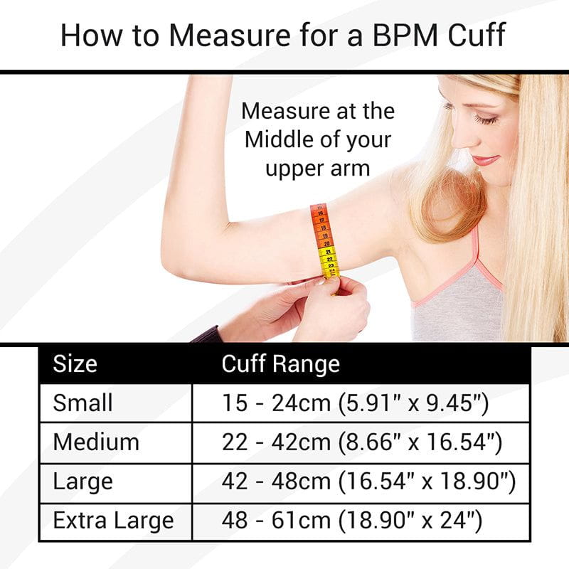 Adjustable Upper Blood Pressure Cuff with 3 Size (Not Includes Monitor) 