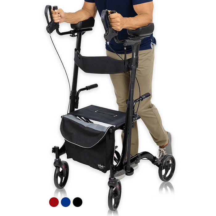 Upright Rollator Walker Black