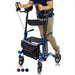 Upright Rollator Walker Blue