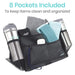 8 Pockets Included To keep items clean and organized