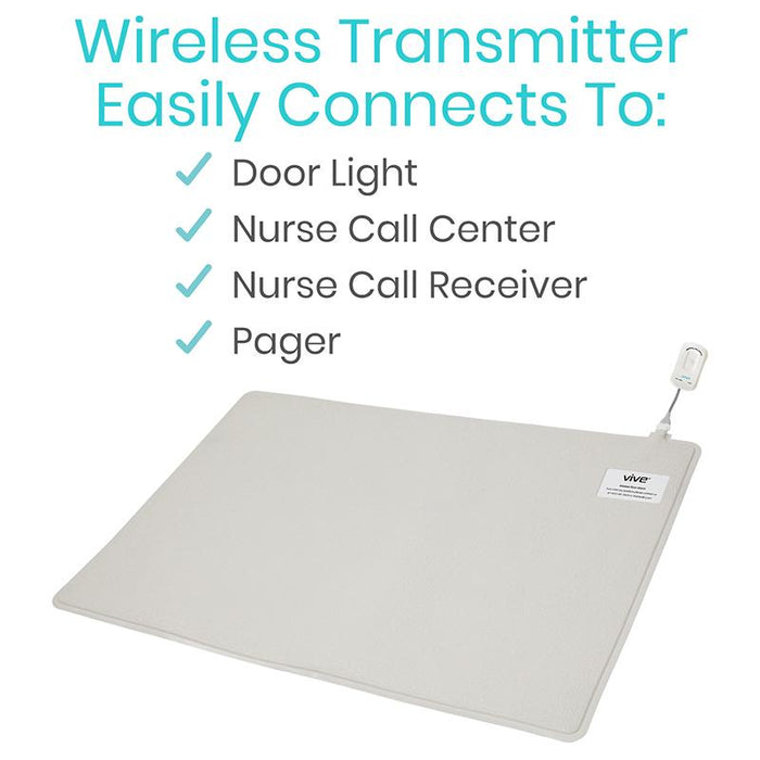 Wireless Transmitter Easily Connects To: door light, nurse call center, nurse call receiver, pager