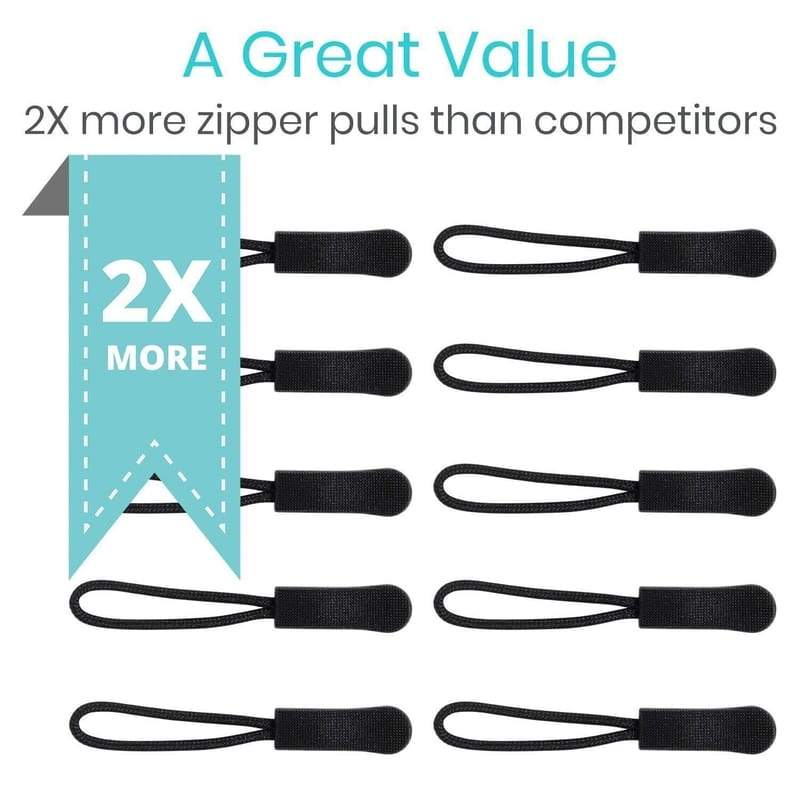  VILLCASE 100pcs Zipper Extender Zipper Tags Zipper