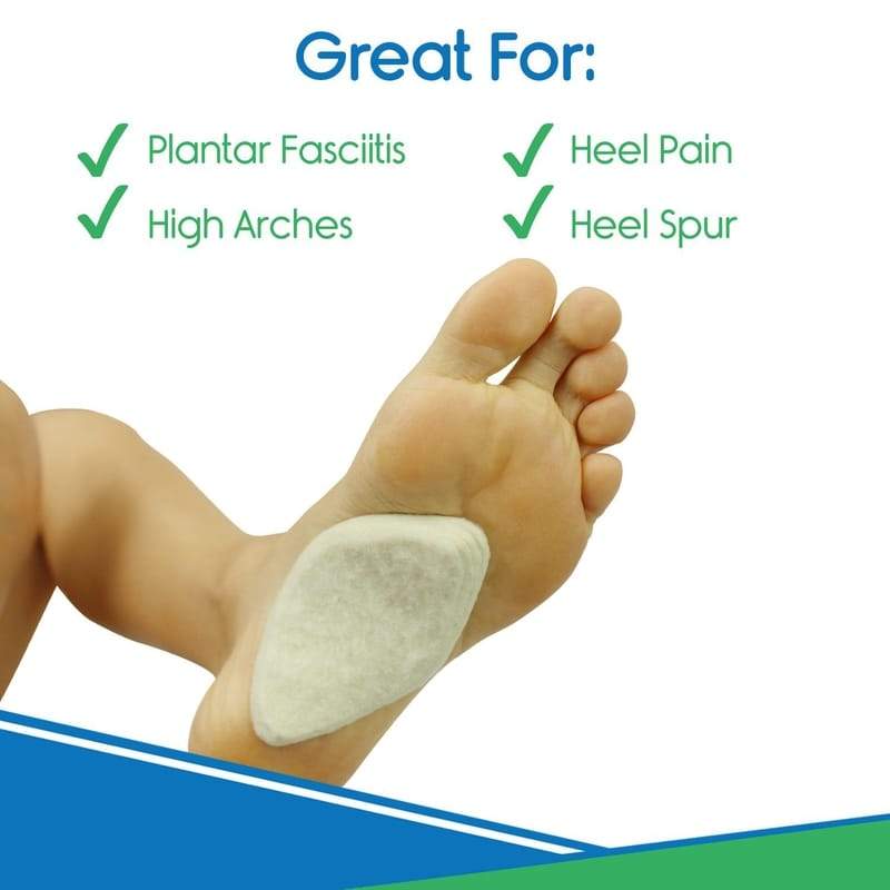 Dr. Frederick's Original Peel & Stick Foot Arch Support Gel Pads - 4 Pieces  - High Arch Cushions - Relieves Pain from PES Cavus - Regain Your Original