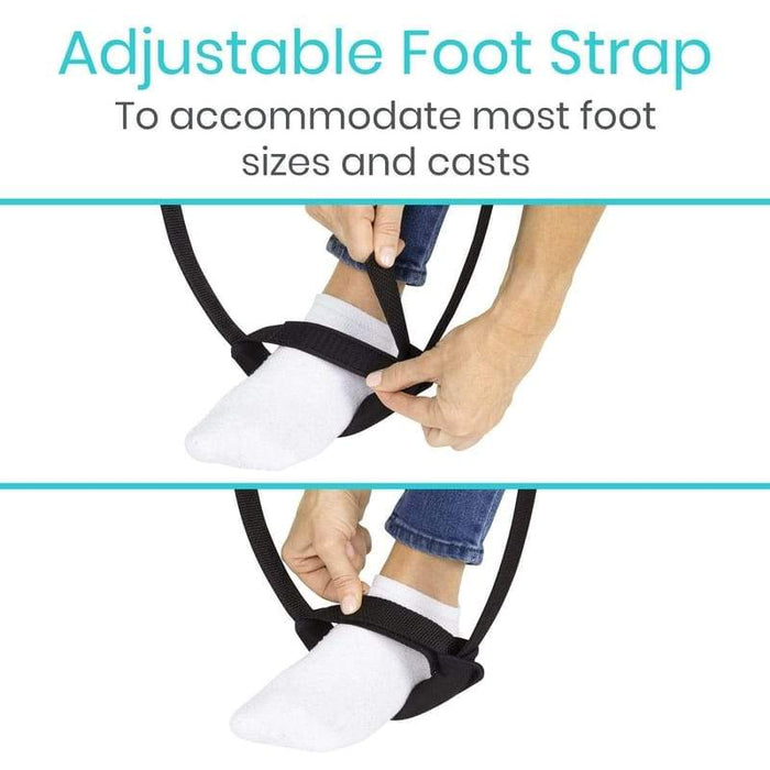 Adjustable Foot Strap To accommodate most foot sizes and casts